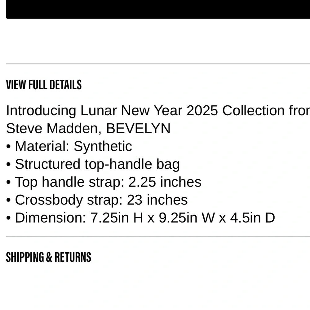 New Black Steve Madden Year of the Snake Bevelyn Crossbody Bag Lunar New Year - Picture 7 of 7
